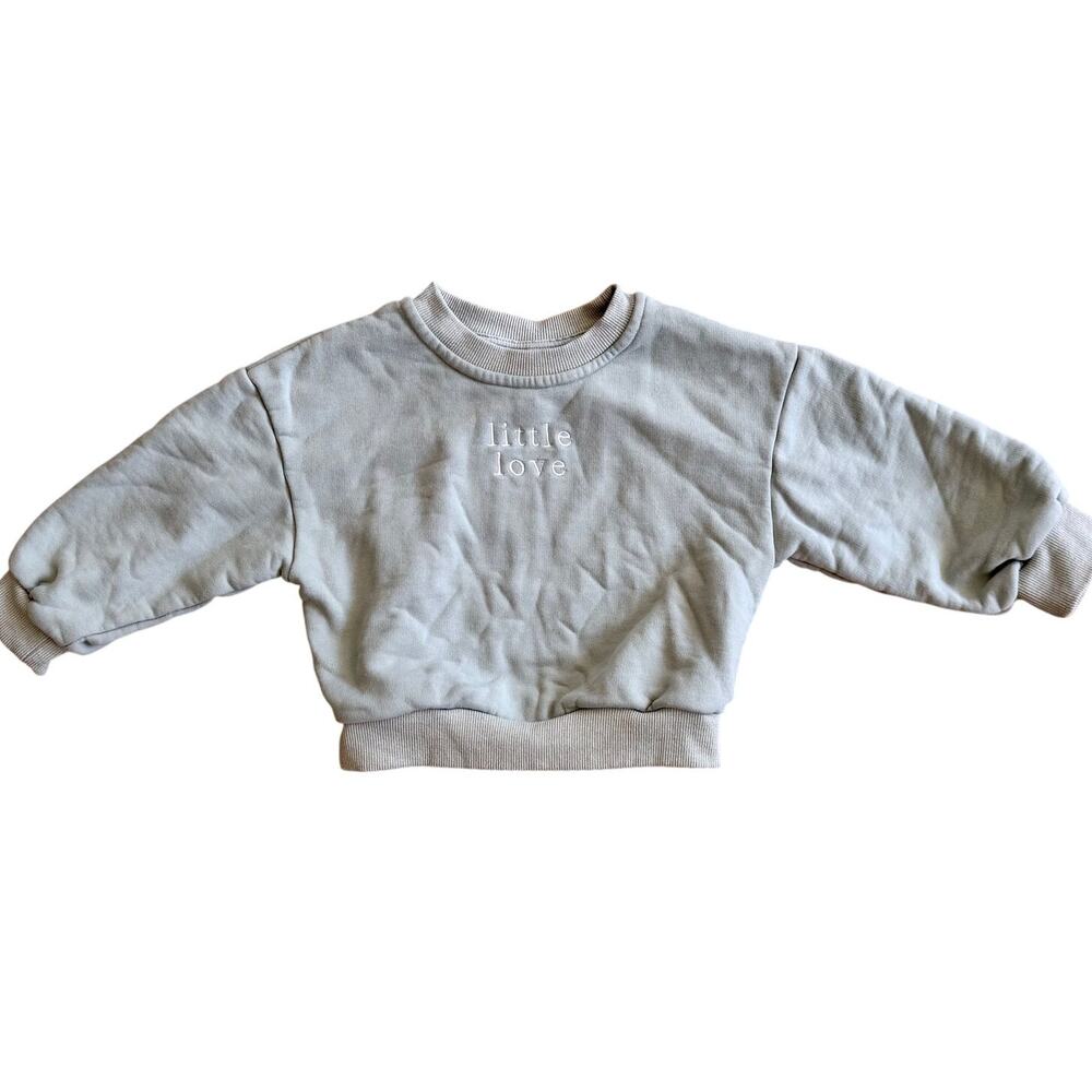 Blossom & Pear Boutique Little Love Size 5Y Green Pullover Sweatshirt